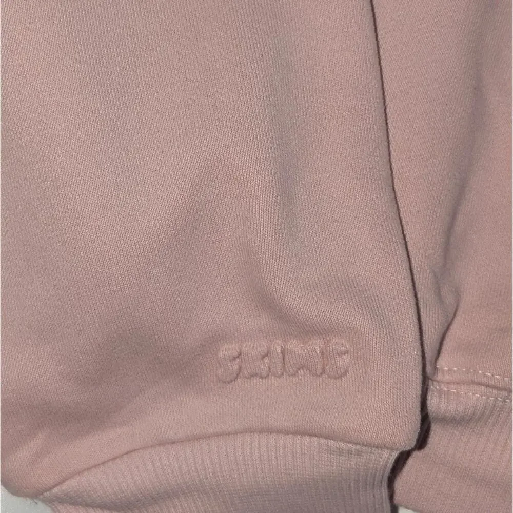 SKIMS Cotton Fleece Classic Pullover Hoodie Light Pink M Women Logo NWT - Picture 6 of 7